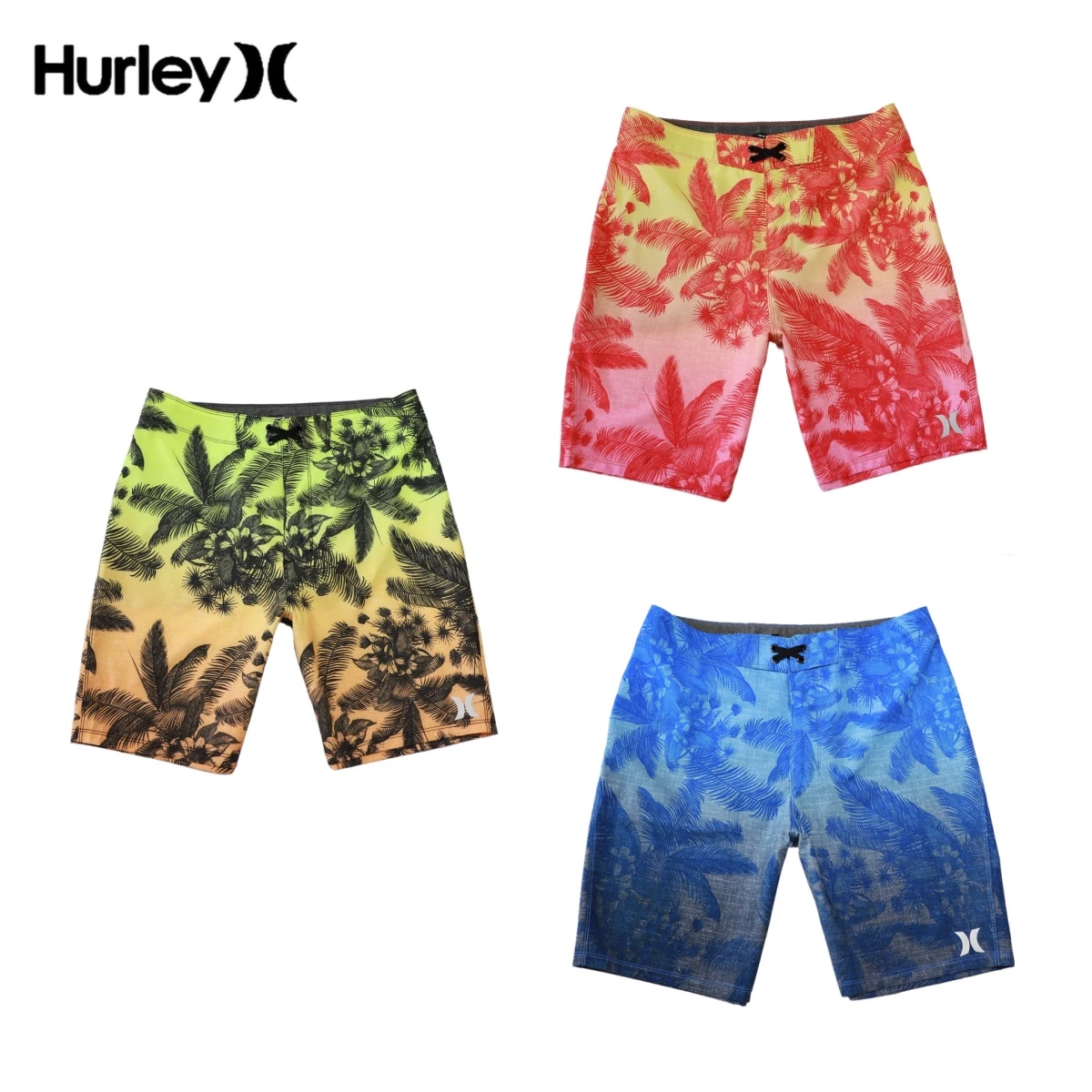 

Hurley Vêtements De Plage Men Swim Trunks Quick Dry Beach Shorts Summer Surf Clothes Mesh Lining Swimwear With Pockets Gym Pants