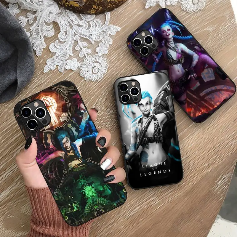 

Game League of Legends Jinx Phone Case Silicone Soft for iphone 13 12 11 Pro Mini XS MAX 8 7 Plus X 2020 XR cover