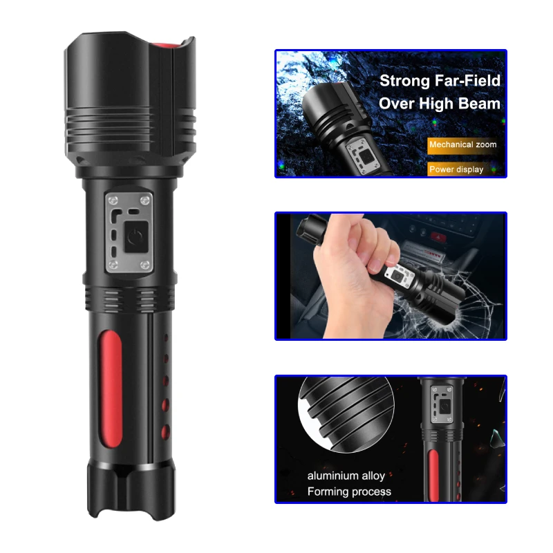 

Мощный портативный Перезаряжаемый USB фонарь, масштабирусветильник фонарик из алюминиевого сплава для активного отдыха, походов, бега, экст...