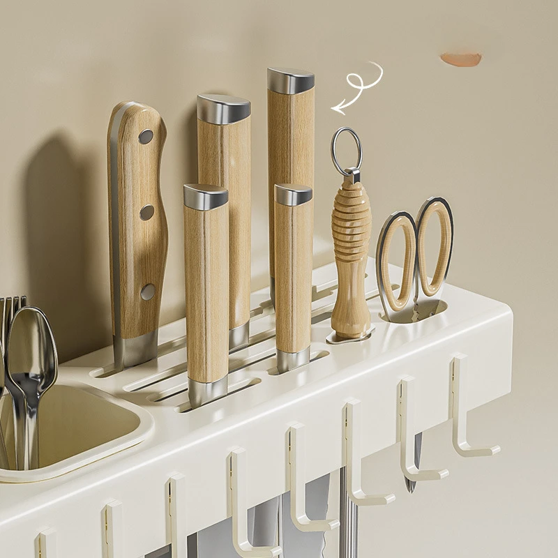 Держатель для сушки кухонных ножей Bear без сверления многофункциональный