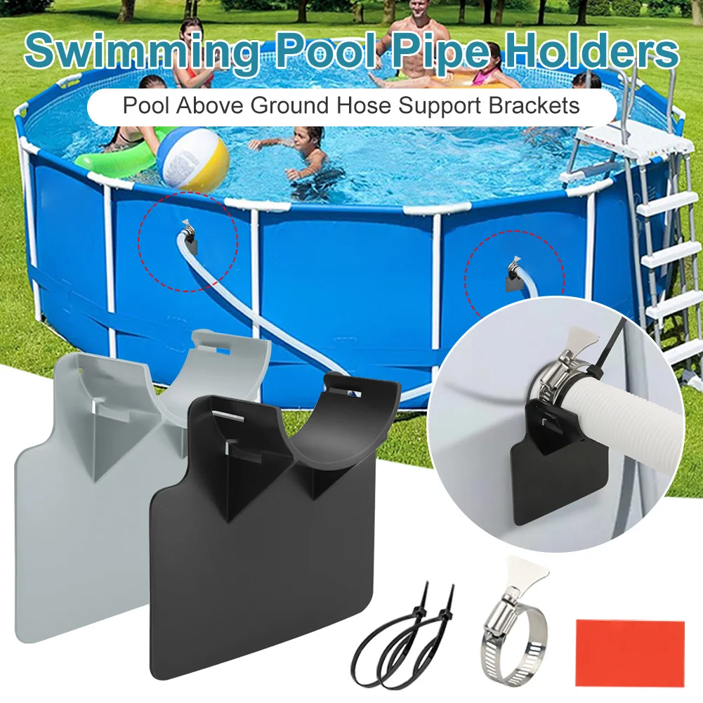

Swimming Pool Pipe Holders Pool Above Ground Hose Support Brackets with Cable Tie Hose Clamps Pool for Preventing Pipes Sagging