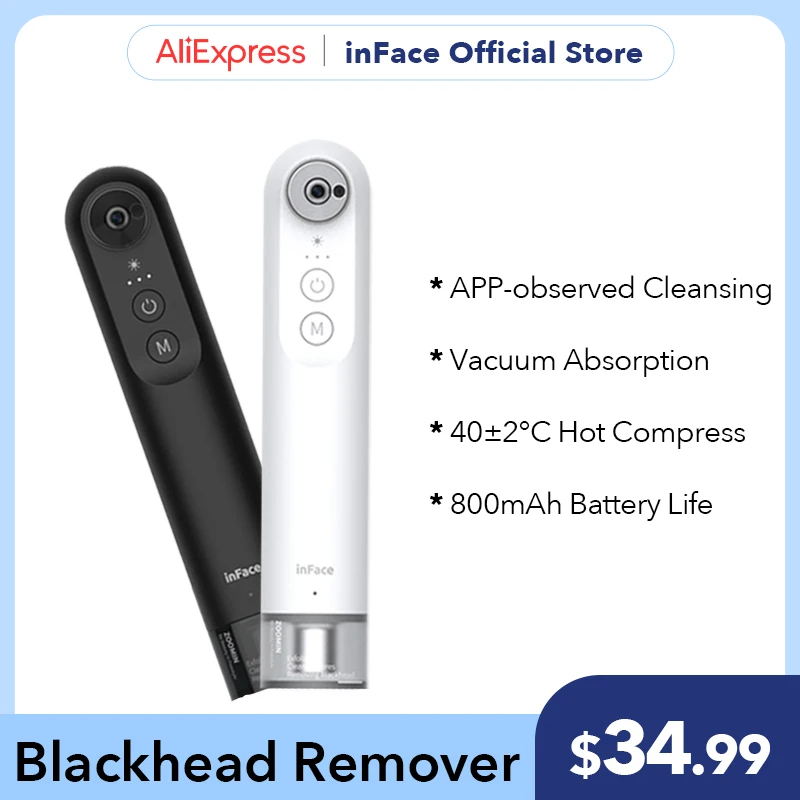 

Средство для удаления черных точек inFace, вакуумный Электрический экстрактор акне, прыщей, визуальный очиститель пор лица, уход за кожей, отше...