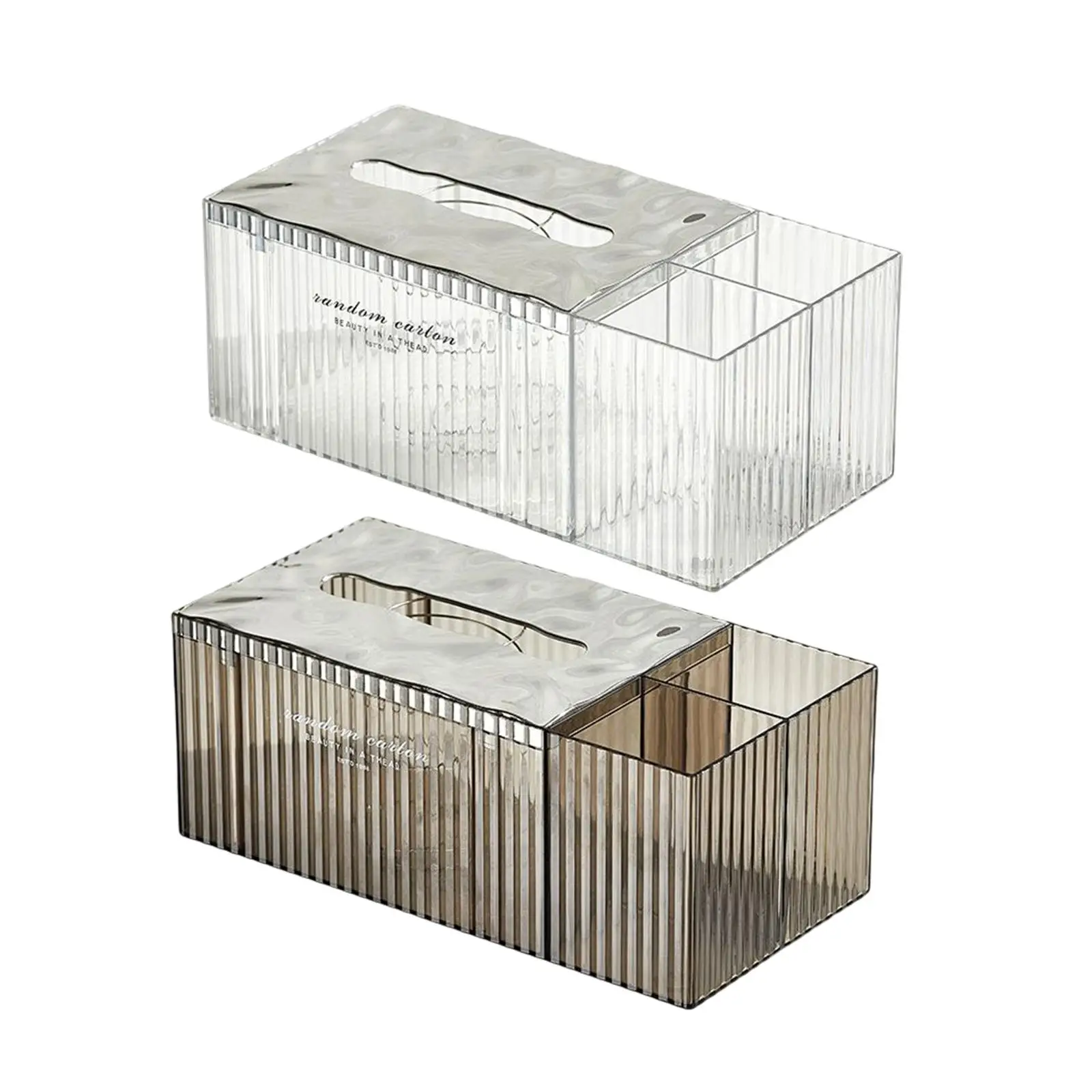 

Decorative Napkins Dispenser Container with Two Compartments Napkins Holder Rectangular Tissue Holder Cover Case for Bathroom