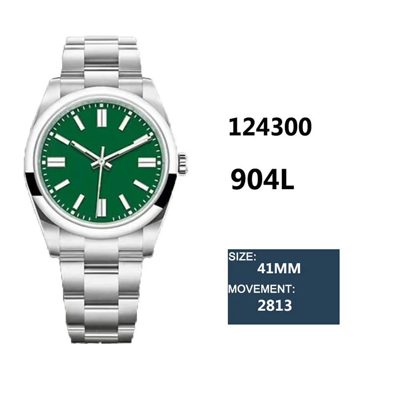 Men Automatic Mechanical Watch 41mm Oyster 124300 Copy Clone Luminous 904L Stainless Steel Waterproof watches for men |