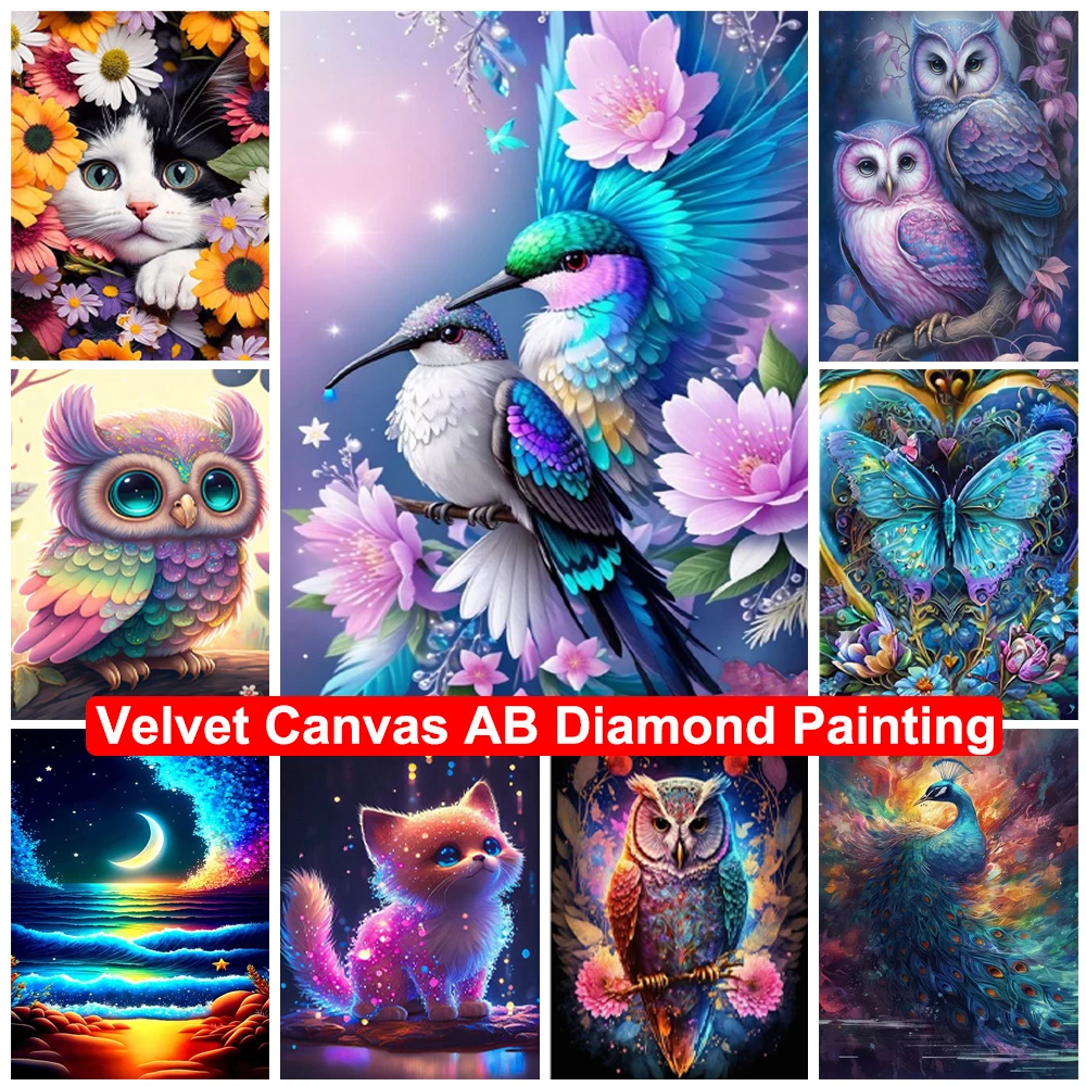 

Набор для алмазной вышивки «Павлин», набор для алмазной вышивки «сделай сам» из бархатного полотна AB с птицами, 5D, для домашнего декора