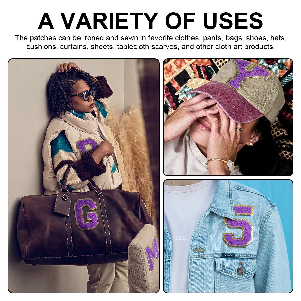 Большой размер искусство с блестящими краями утюжок на полотенце цифры алфавита