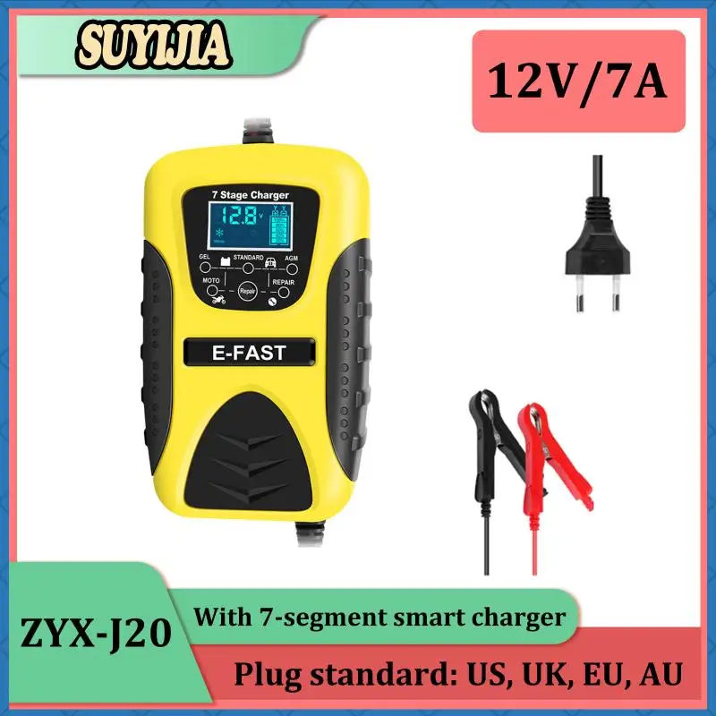 

E-FAST 12V ZYX-J20 7-band 7-segment Multi-battery Mode Lead-acid Battery Charger LCD Display Car and Motorcycle Repair Charger
