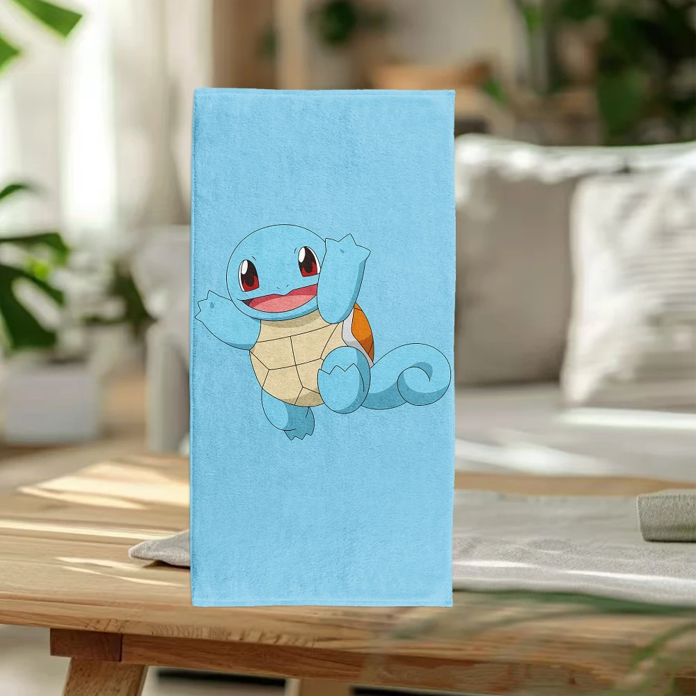 Фото Милое полотенце для лица с персонажами аниме Покемон: Пикачу, Джигглипфф, Псайдак, Бульбазавр, Чармандер, Сквиртл. Супервпитывающее и быстросохнущее, из микрофибры. №5