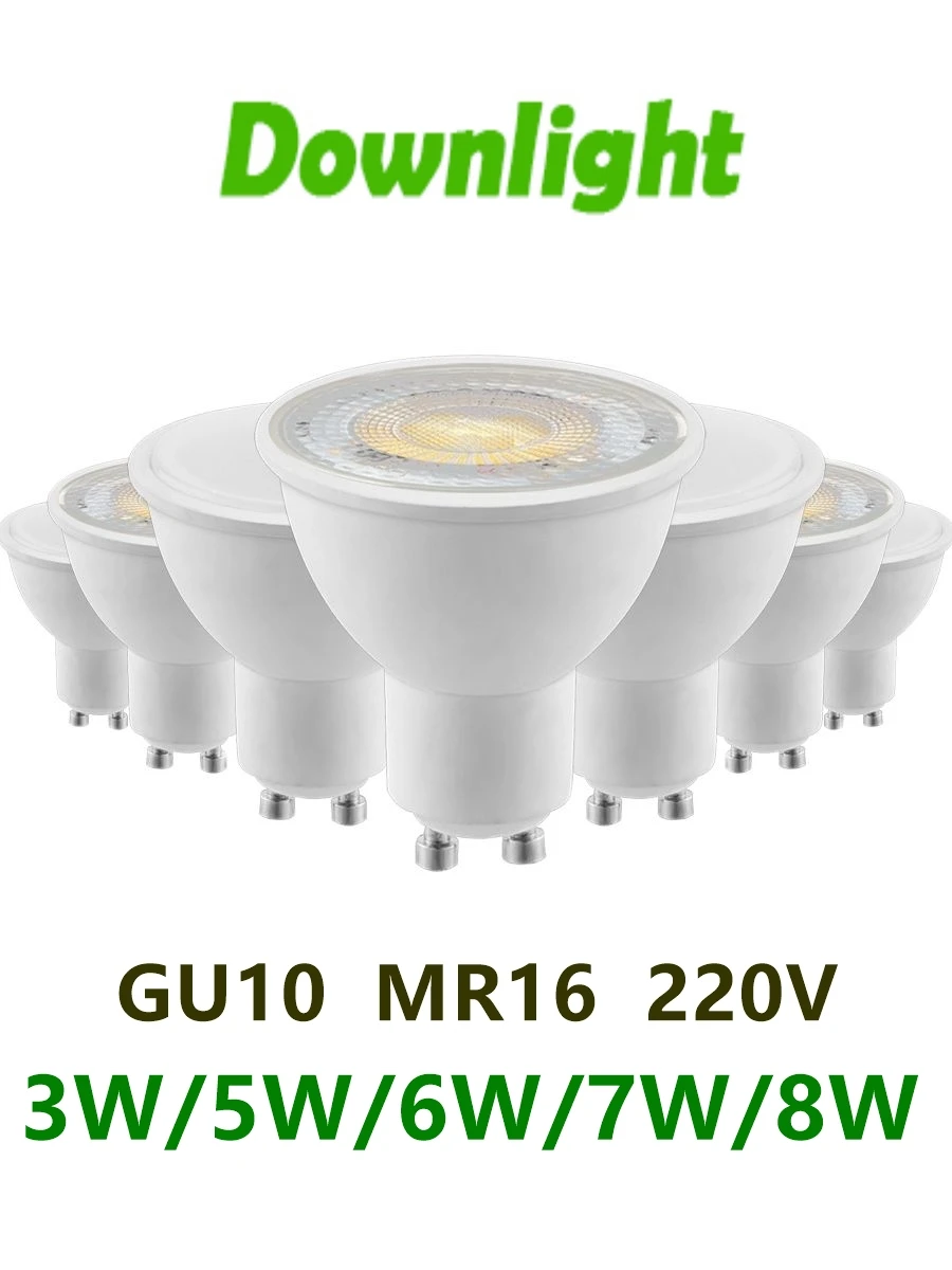 MR16 GU10 LED Spotlight 3W-7W AC220V-240V Led Bulb Beam Angle 38 120 Degree for home Energy Saving indoor Light Bulb for Table