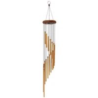 18 tubes wind chimes nordic classic windgong ornament wall hanging metal copper wind spinners patio outdoor home decoration