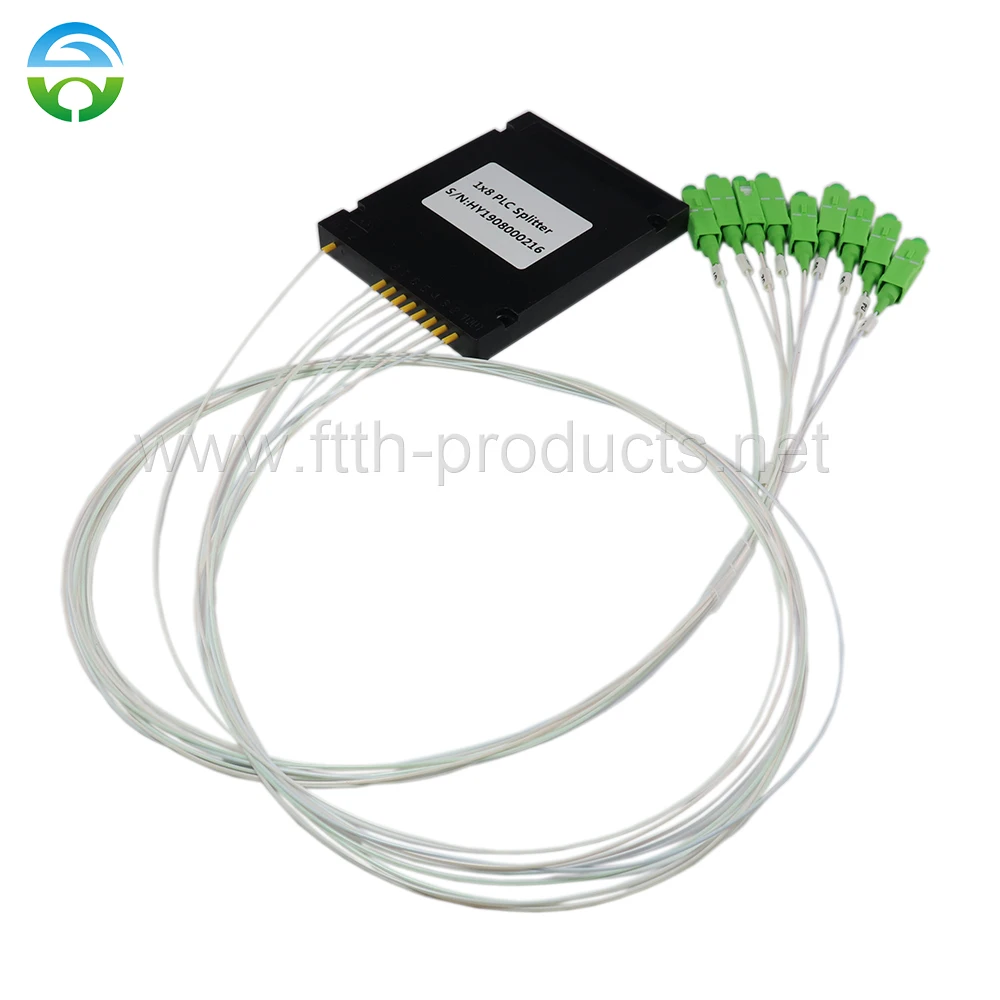 Оптоволоконный разветвитель ПЛК коробка ABS G657A1 0 9 мм SC APC 1 м 1x8 10 шт.