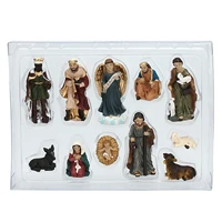 11pcs craft church miniatures catholic gift tabletop baby jesus figurines christmas crib figures manger resin statue home decor
