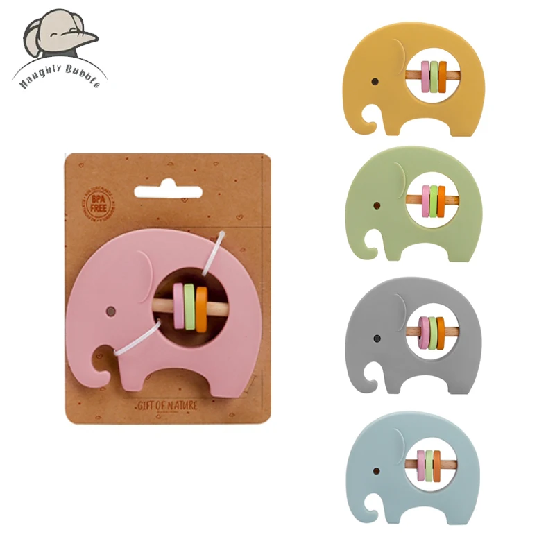 

1 шт., детская силиконовая игрушка-погремушка в форме слона