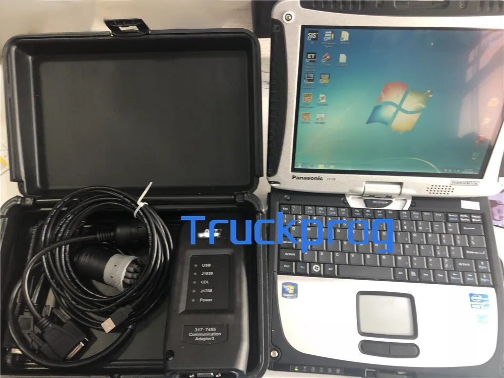 V2023 ET4 адаптер III 317-7485 CATET адаптер 3 Грузовик Экскаватор диагностический инструмент + CATSIS + Flash + Thoughbook CF19 ноутбук ET адаптер 3