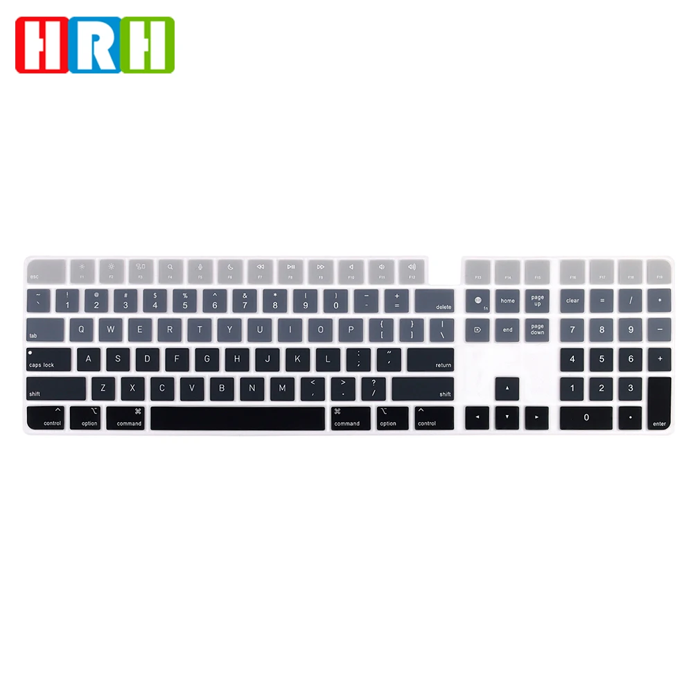 

HRH Silicone Keyboard Cover laptop Skin Protector For 2021 IMAC A2520 - M1, iMac 24"Magic Keyboard with Touch ID US Version