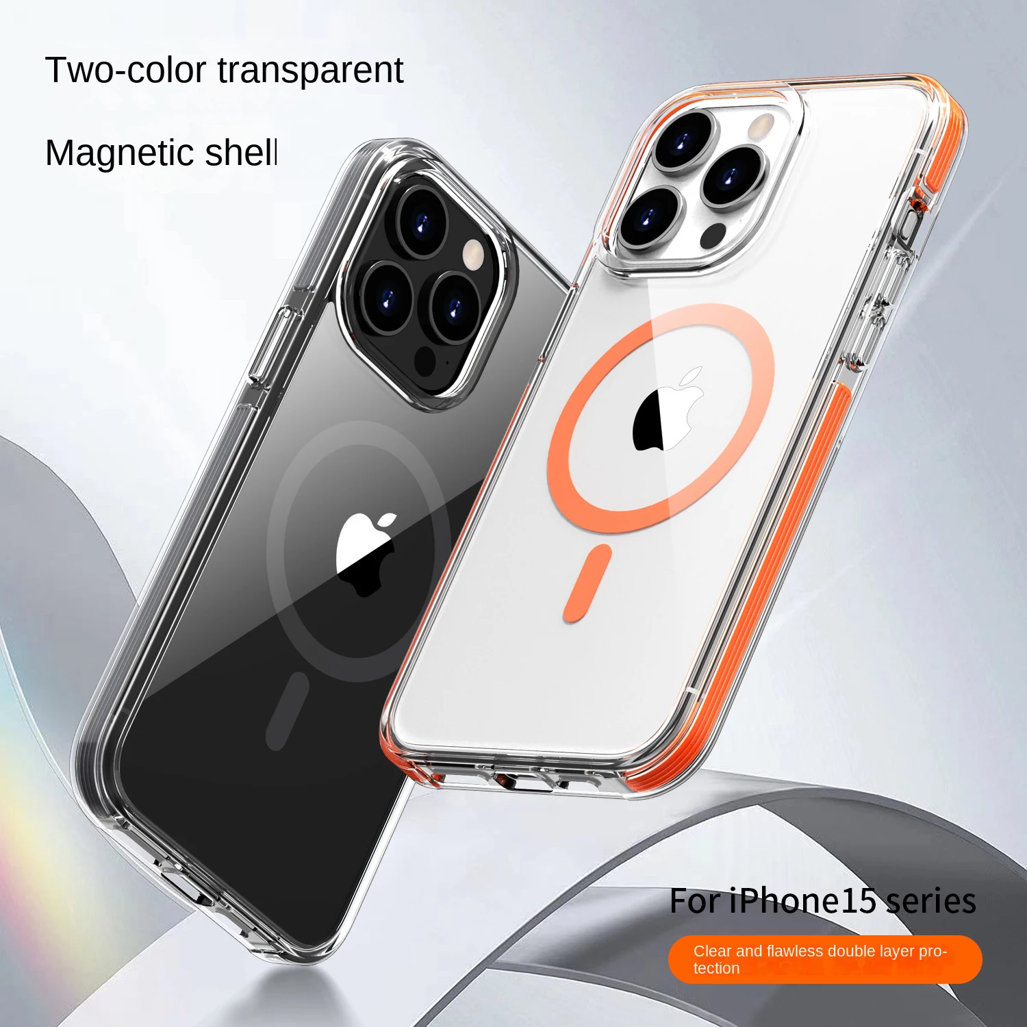 

YurKem Transparent Acrylic Magnetic Case For Magsafe IPhone 1514 Pro Max 14 15 Plus Mac Safe Wireless Charging Cover