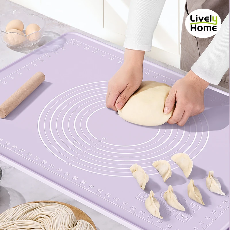 

Oversize Kneading Pad Thick Antibacterial Silicone Baking Mat 70x50 Rolling Pin Dough Kitchen Accessories Non-stick Pastry Board