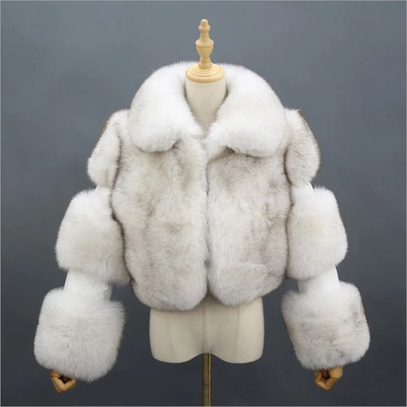 New Fashion Luxury Fluffy Faux Fur Women's Autumn Winter Thickened Warm Fur Coat Bubble Sleeve Temperament Short Plush Jacket