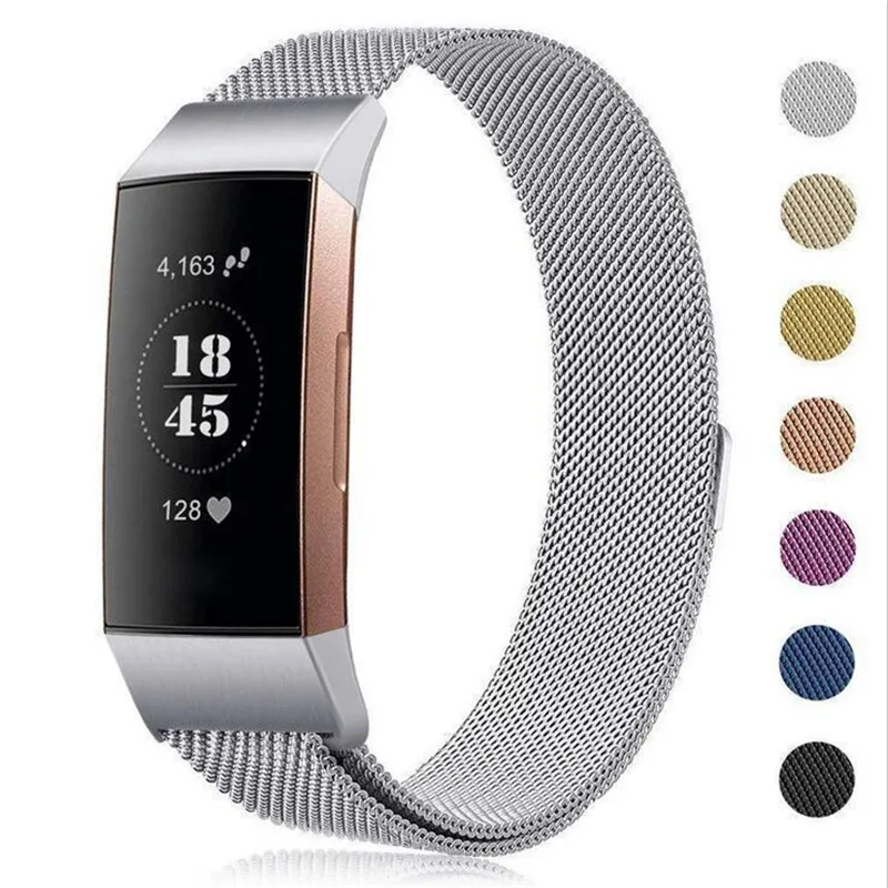 

Stainless Steel Wristband for Fitbit Charge 4 SE Charge 3/2 Metal Bands Straps Replacement Bracelet Wristband For Fit bit Watch