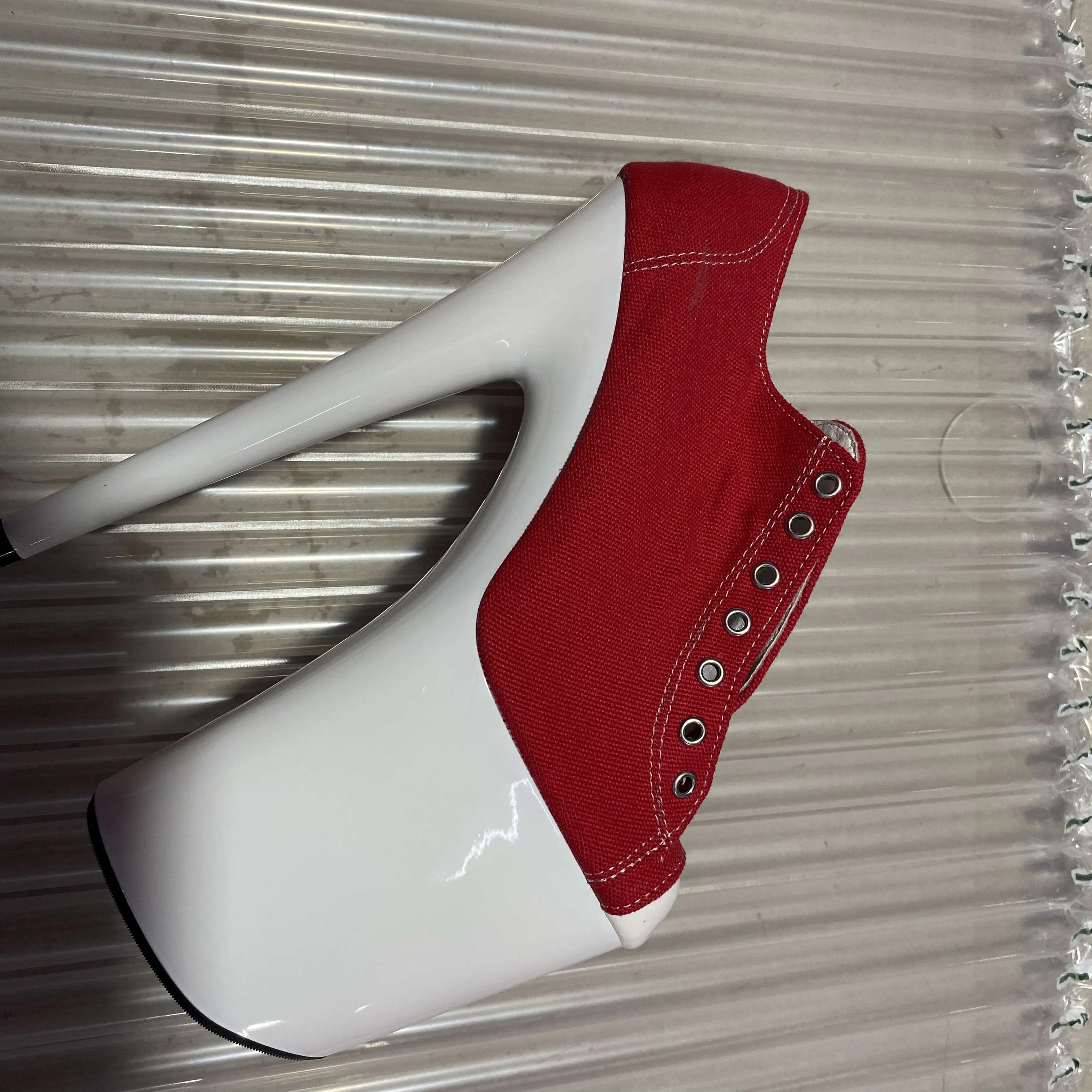 6-8 inches, sexy ankle boots, women's high heels, 17-20cm canvas upper pole dance, banquet show boots