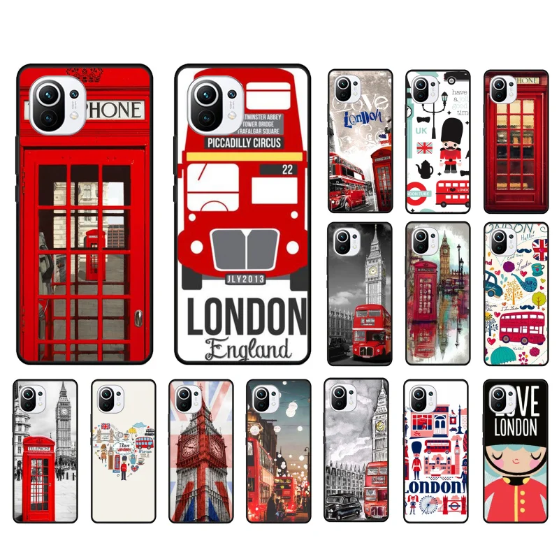 

London Big Ben Telephone Box Phone Case for Xiaomi 12 Mi 10T 11T 11 Pro 10 10T 11 lite 10pro 11Ultra Poco X3 Pro Poco F3 M3