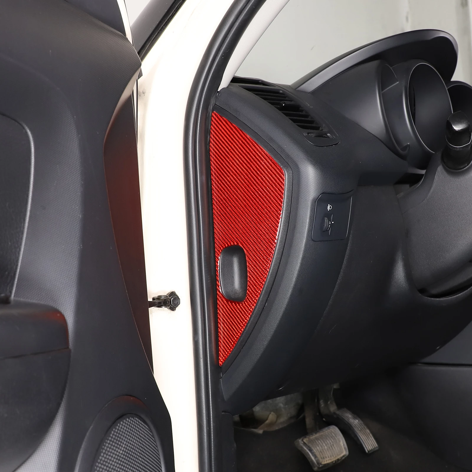 

For 2009-2013 Kia Soul AM Soft Carbon Fiber Car Dashboard Side Anti-Collision Trim Sticker Car Interior Accessories
