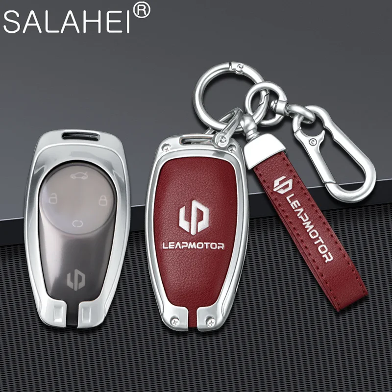 

Zinc Alloy Car Smart Remote Key Case Cover 4 Buttons Keychain Protection Shell Holder For Leapmotor T03 S01 C11 Auto Accessories