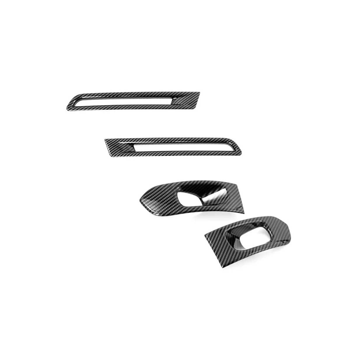 

For Sienna 2021 2022 Car Front and Rear Fog Light Lamp Cover Trim Sticker Molding Accessories ,ABS Carbon Fiber