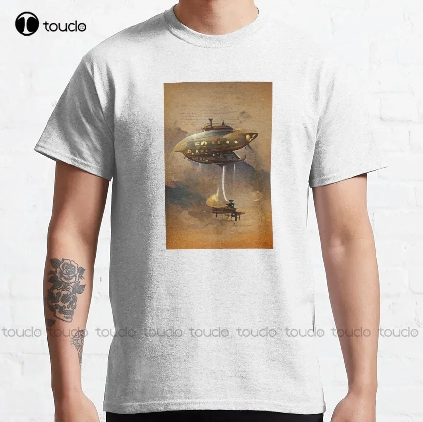 НЛО | Классическая футболка с искусственным интеллектом спортивные рубашки для