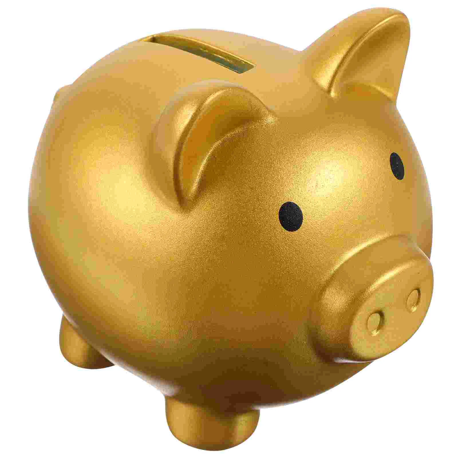 Vinyl Piggy Bank For Money Shaped Coin Holder Adornment Wood Toy Unbreakable Pot Cartoon Kids Banks Child Wooden Playset
