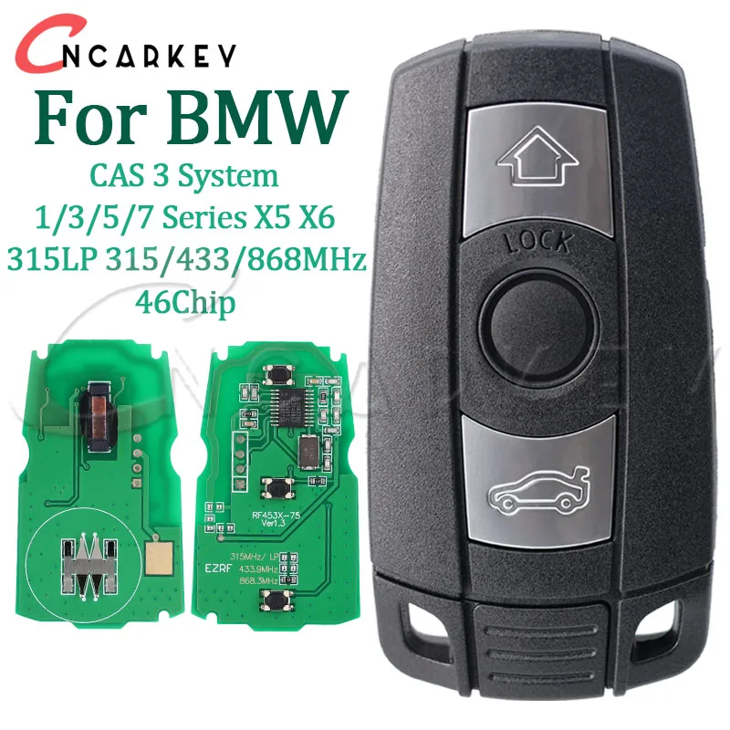 

Умный брелок с дистанционным управлением для BMW 46Chip 315LP 315/433/868 МГц CAS 3 System 1/3/5/7 Series X5 X6 E60 E61 E70 E71 E87 E90 Z4