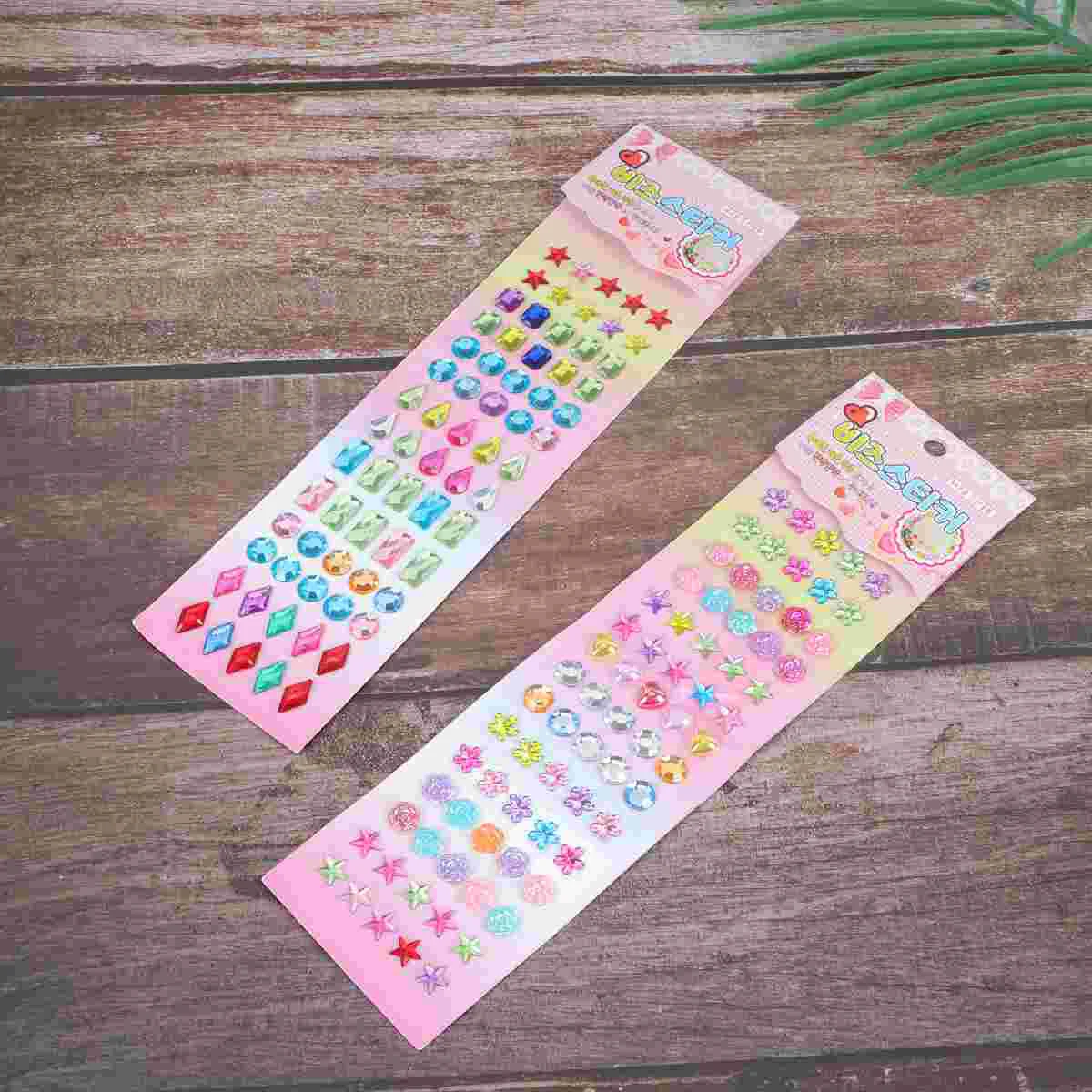 

Stickers Acrylic Flower Rhinestonecrystal Sticker 3D Face Glitter Crafts Tiny Sheet Kids