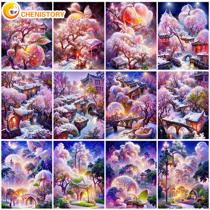 

CHENISTORY 60x75cm Paint By Numbers Kits DIY Painting By Numbers On Canvas Frameless Handpaint Digital Drawing By Numbers