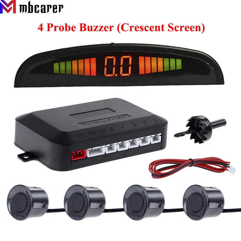 

Car Buzzer LED Dispaly Parking Sensor System Kit 4 Sensors For Car Reverse Backup Radar Monitor Detector System Car Accessories