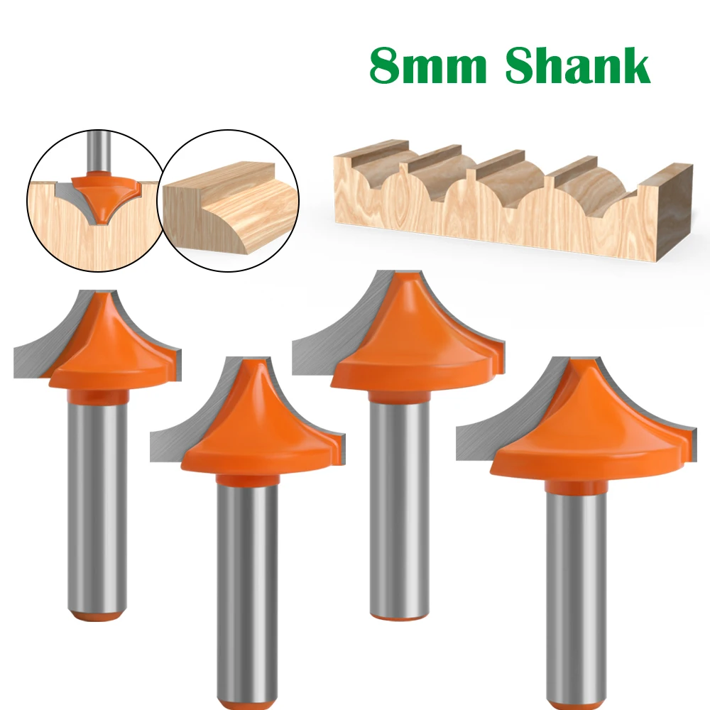 

1PC 8MM Shank Milling Cutter Wood Carving Opening Carving Engraving Machine Milling Cutter Tungsten Solid Router Bit Carbide