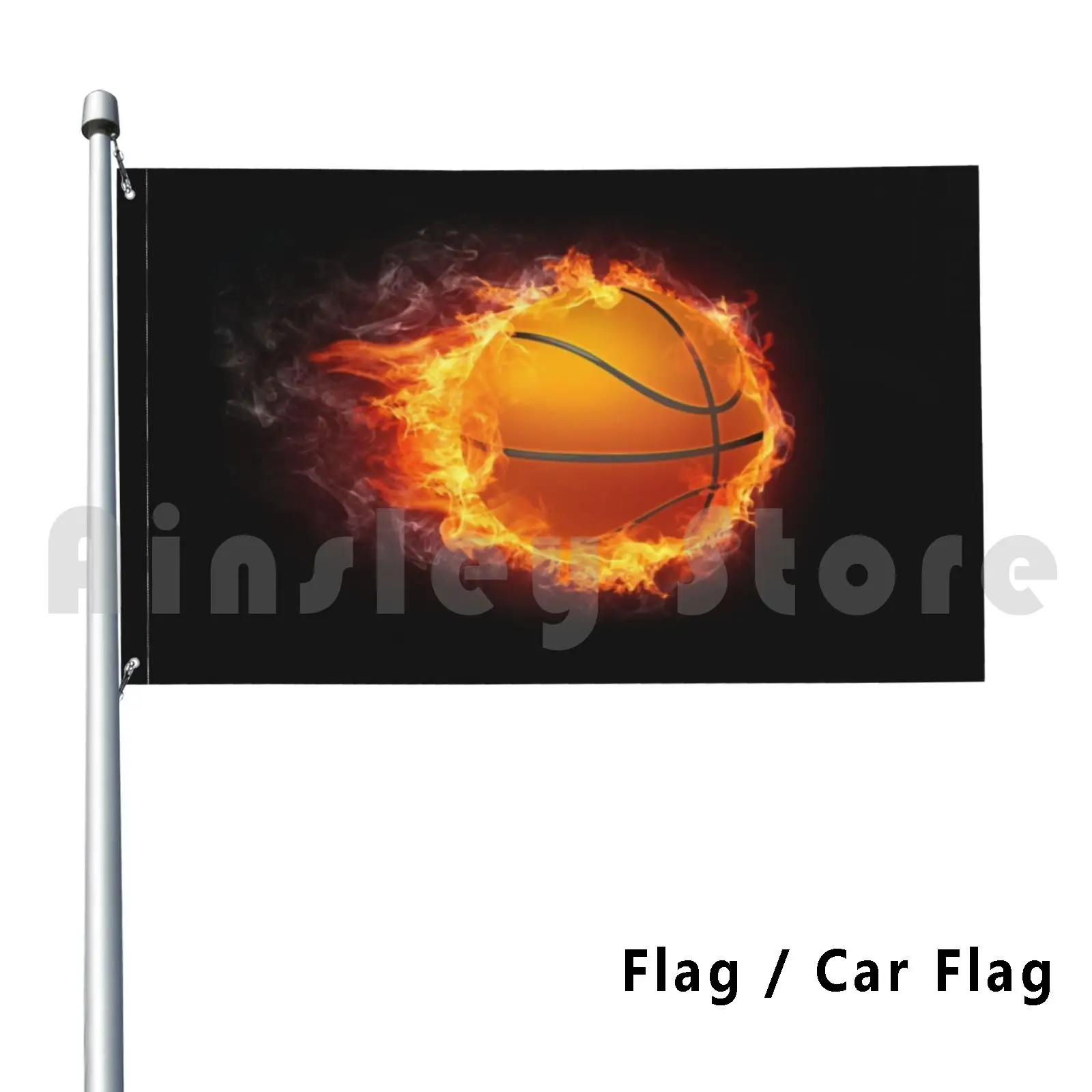 

Flaming Basketball Flag Car Flag Funny Basketball Basketball Basketball Sports Sports Hoops Hoops Hoops