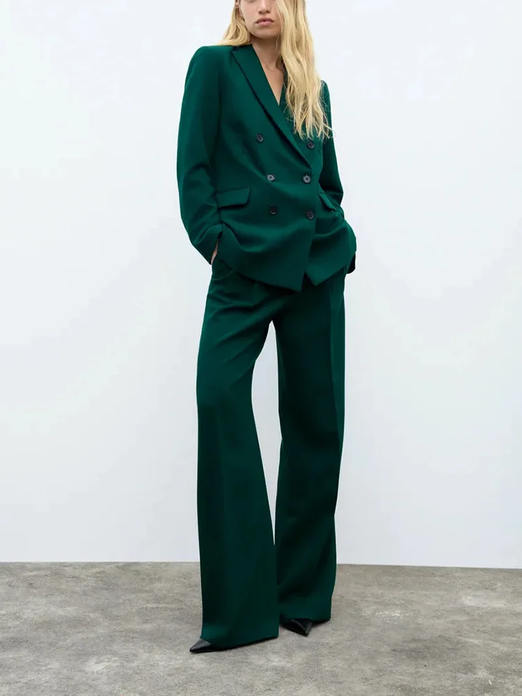 

xikom 2022 Women Two-piece Set Solid Vintage slim Office Lady Single Button Blazer Female vintage High Waist Pants Suits
