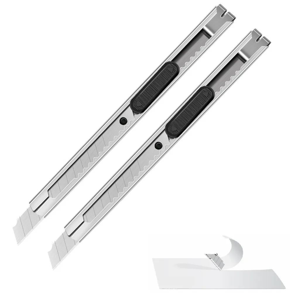 

2PCS Art Cutter 45 Degree Cutter Tool 5\\'\\' Auto-lock Stainless Steel Utility