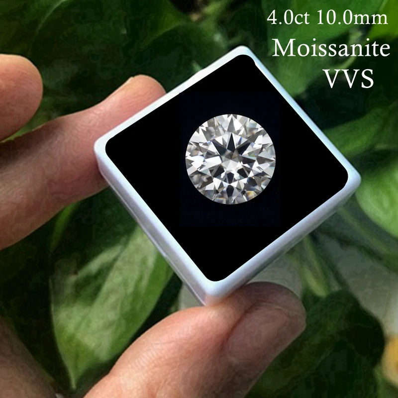 10 мм 4 0 карата большие красивые муассанитовые бриллианты круглой огранки VVS