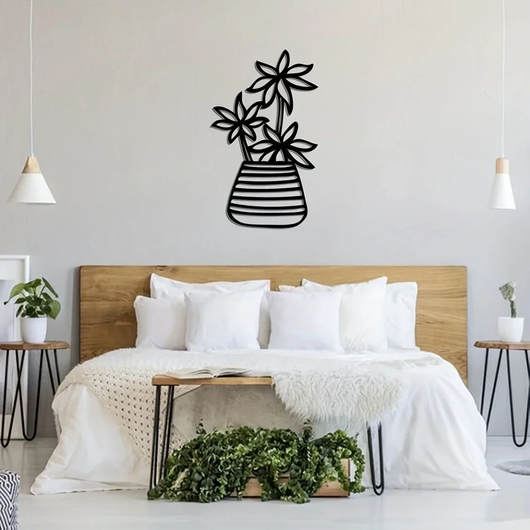 1 шт. металлический весенний цветок Настенный декор искусство в стиле бохо для