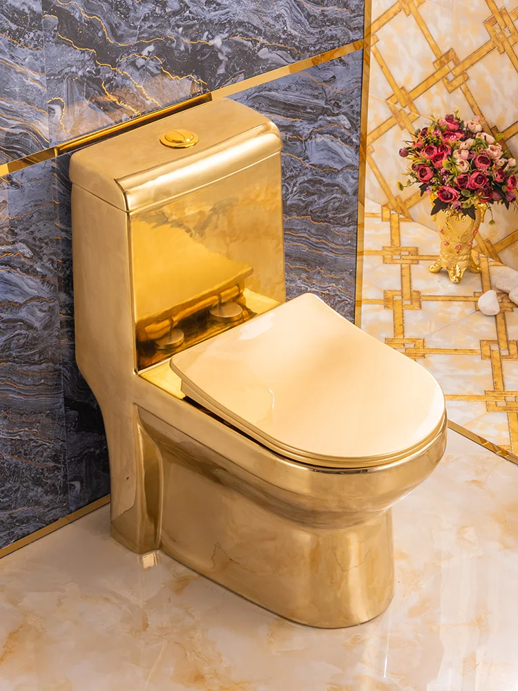 

Ceramic toilet siphon super-swirl household toilet local gold toilet bathroom
