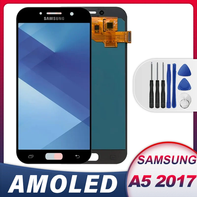 

5.2" Super AMOLED For Samsung Galaxy A5 2017 Lcd Display A520F A520F/DS A520W Touch Screen Replacement Digitizer Assembly
