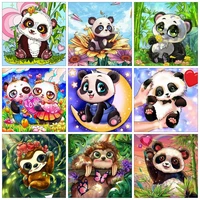 diy diamond painting panda cartoon wall sticker diamond embroidery panda cross stitch sloth animals mosaic craft kit home decor
