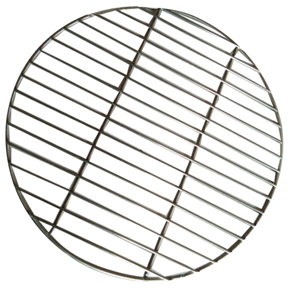 

Grill Mesh Bbq Net Barbecue Tray Grate Grilling Round Wire Rack Camping Heat Resistant Steel Plate Stainless Mat Heater Pot Tea