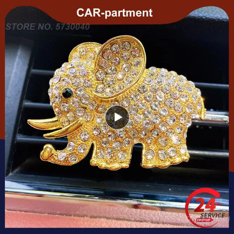 

1~8PCS Car Tuyere Decoration Decorative Aromatherapy Clip Vent Fragrance Diamond Elephant Car Air Conditioner