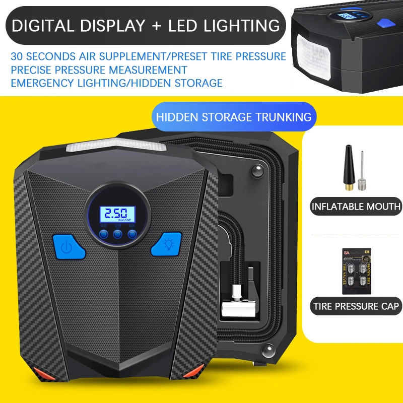 

Digital Tire Inflator DC 12 Volt Car Portable Air Compressor Pump 150 PSI Car Air Compressor for Auto Car Motorcycles Bicycles