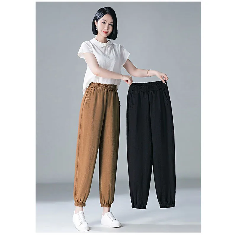 Повседневные женские летние брюки новинка 2024 облегающие брюки-султанки с