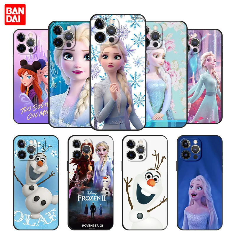 

Cover Case for iPhone 11 12 13 Pro Max SE 2020 11pro 12pro 13pro Mini Shell Bag SoftQueen Elsa Princess Girl Anime