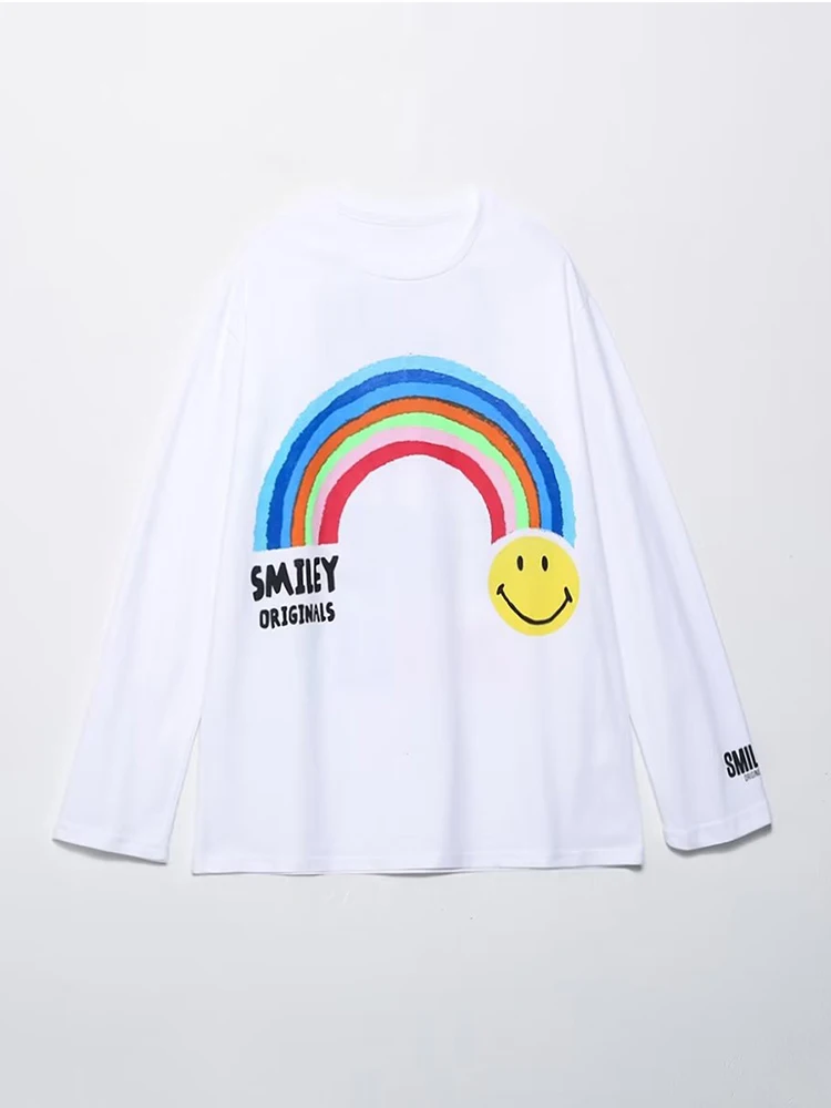 

Женская футболка с длинным рукавом и круглым вырезом