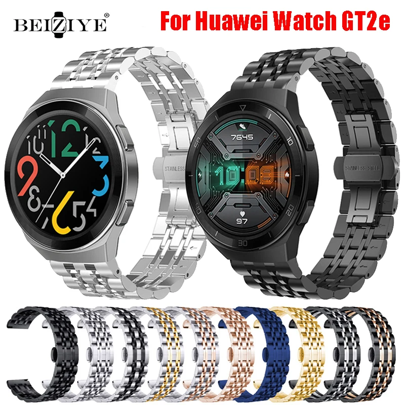 

Ремешок из нержавеющей стали для Huawei Watch GT 2e 46 мм, роскошный металлический браслет для Huawei Watch GT2e, браслет для наручных часов, 22 мм